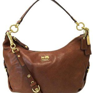 Coach14304 Madison Hailey Walnut Leather Satchel
